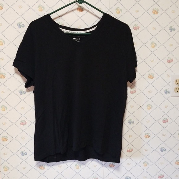 HUE Tops - Hue black short Sleeve v neck Shirt size L